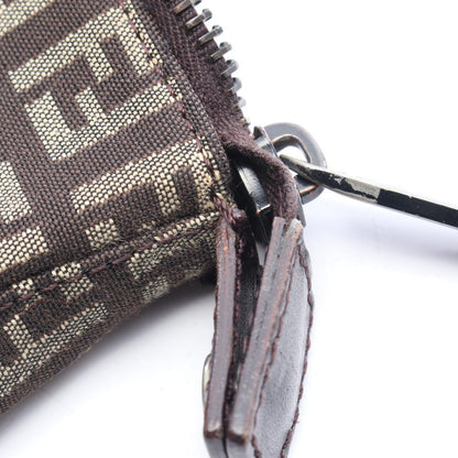 Fendi Tote Zucchino Brown Canvas Leather — view 7
