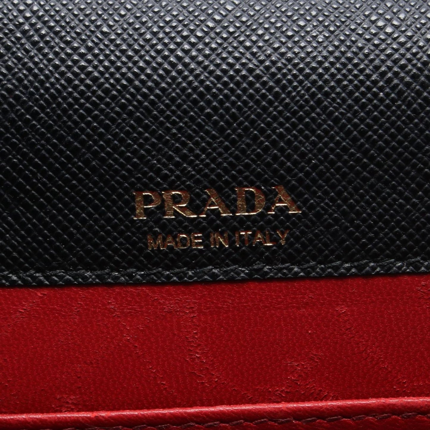 Prada Shoulder Bag Black Leather Logo Chain — view 4