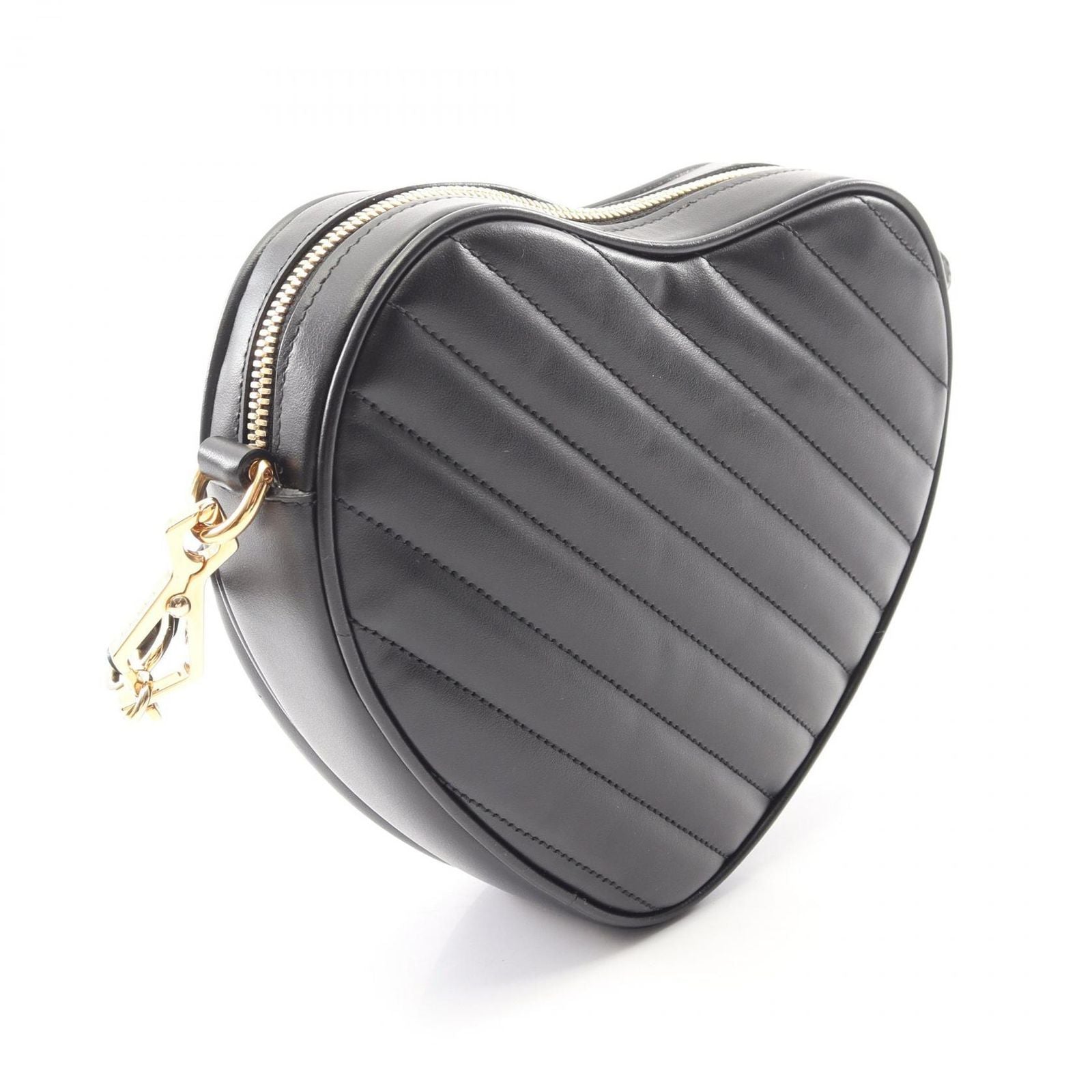 Gucci Shoulder Bag Interlocking Heart Black Leather — view 2