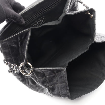 Chanel Shoulder Bag Quilted Black Caviar Leather Chain — view 3