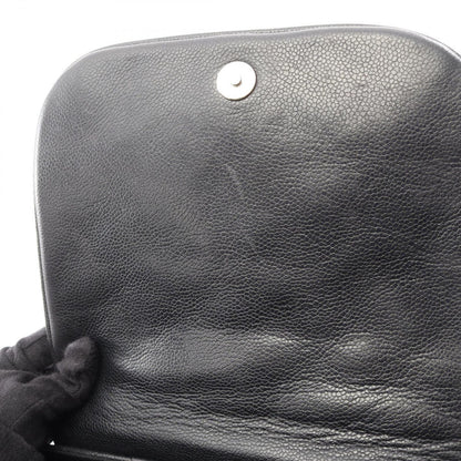 Chanel Shoulder Bag Quilted Black Caviar Leather Chain — view 9