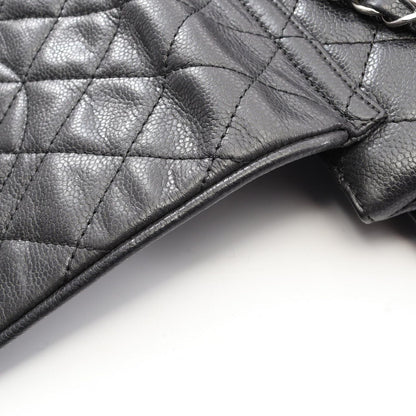 Chanel Shoulder Bag Quilted Black Caviar Leather Chain — view 8