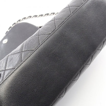 Chanel Shoulder Bag Quilted Black Caviar Leather Chain — view 7
