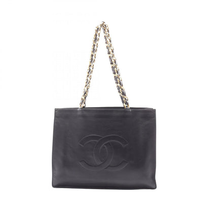 Chanel Tote Black Lambskin Jumbo CC Logo Chain