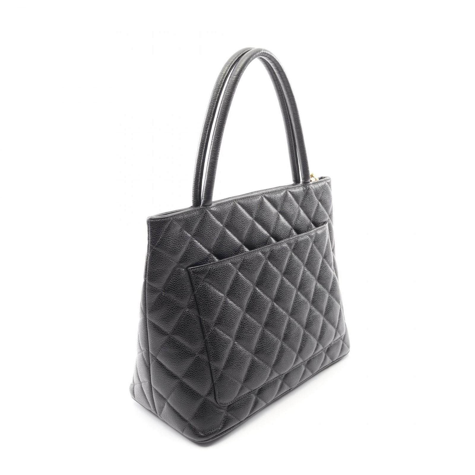 Chanel Tote Medallion Black Caviar Leather — view 2