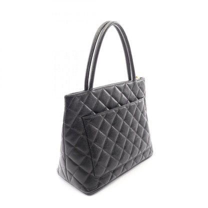 Chanel Tote Medallion Black Caviar Leather — view 2