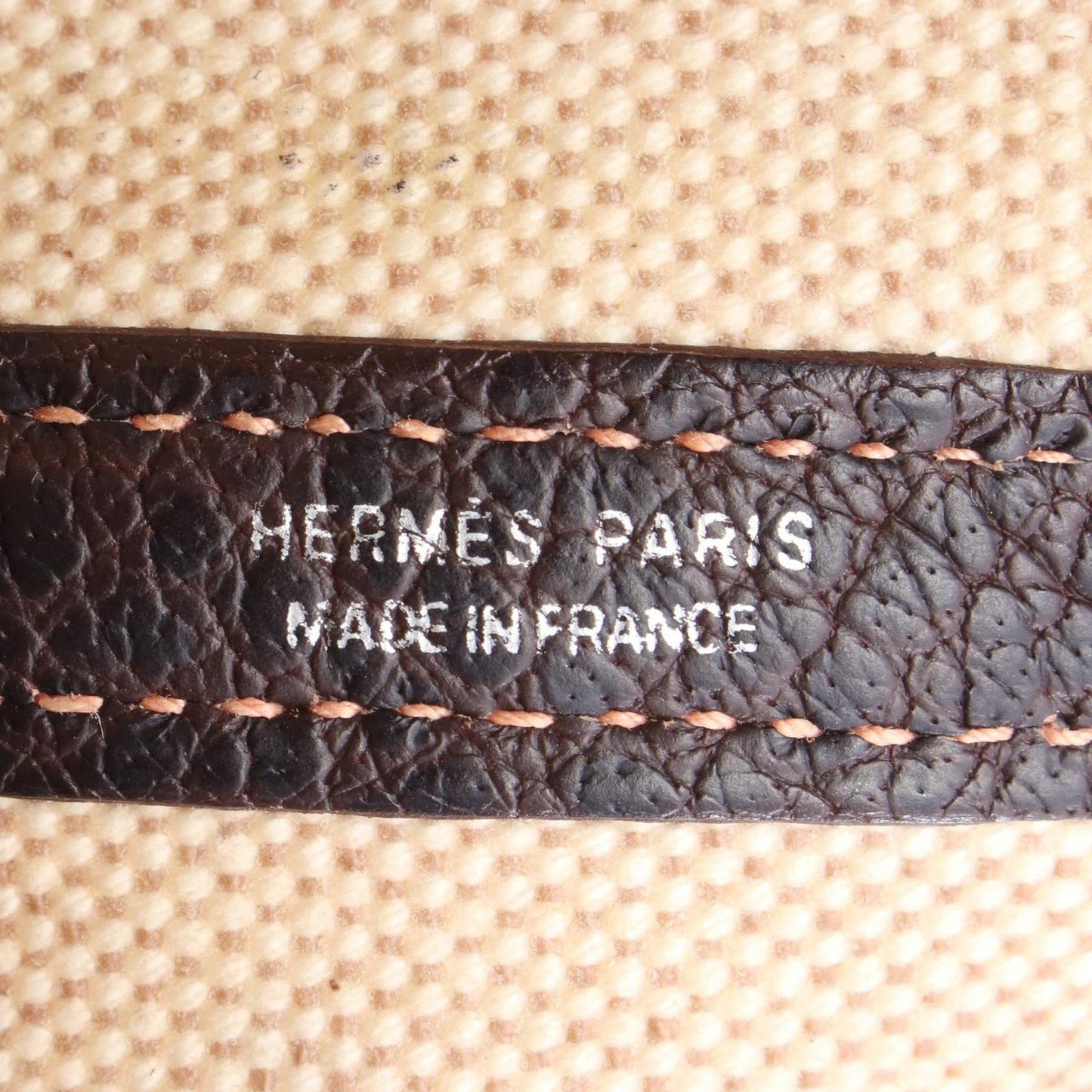 Hermes Tote Garden Party PM Ecru Brown Leather — view 4