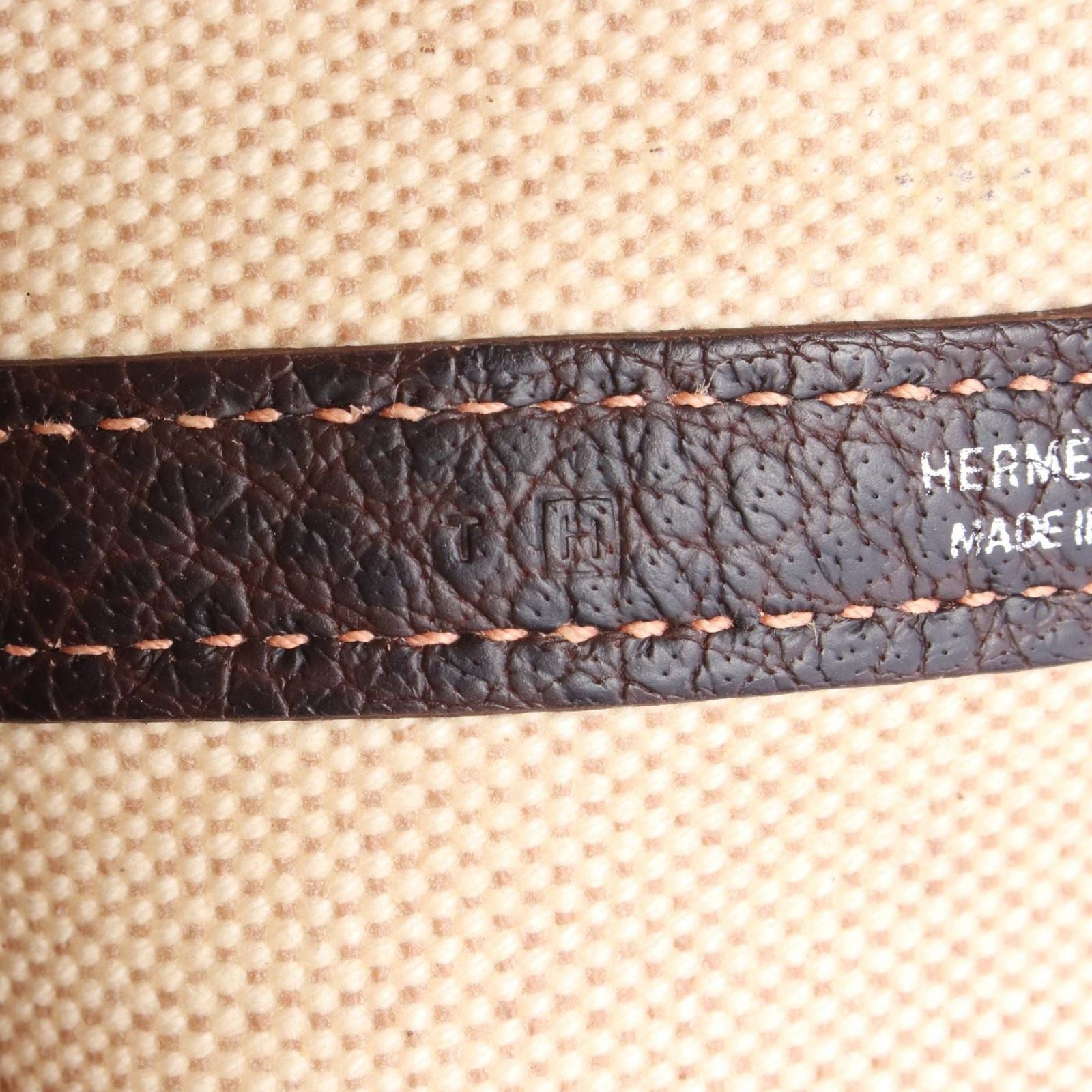 Hermes Tote Garden Party PM Ecru Brown Leather — view 5