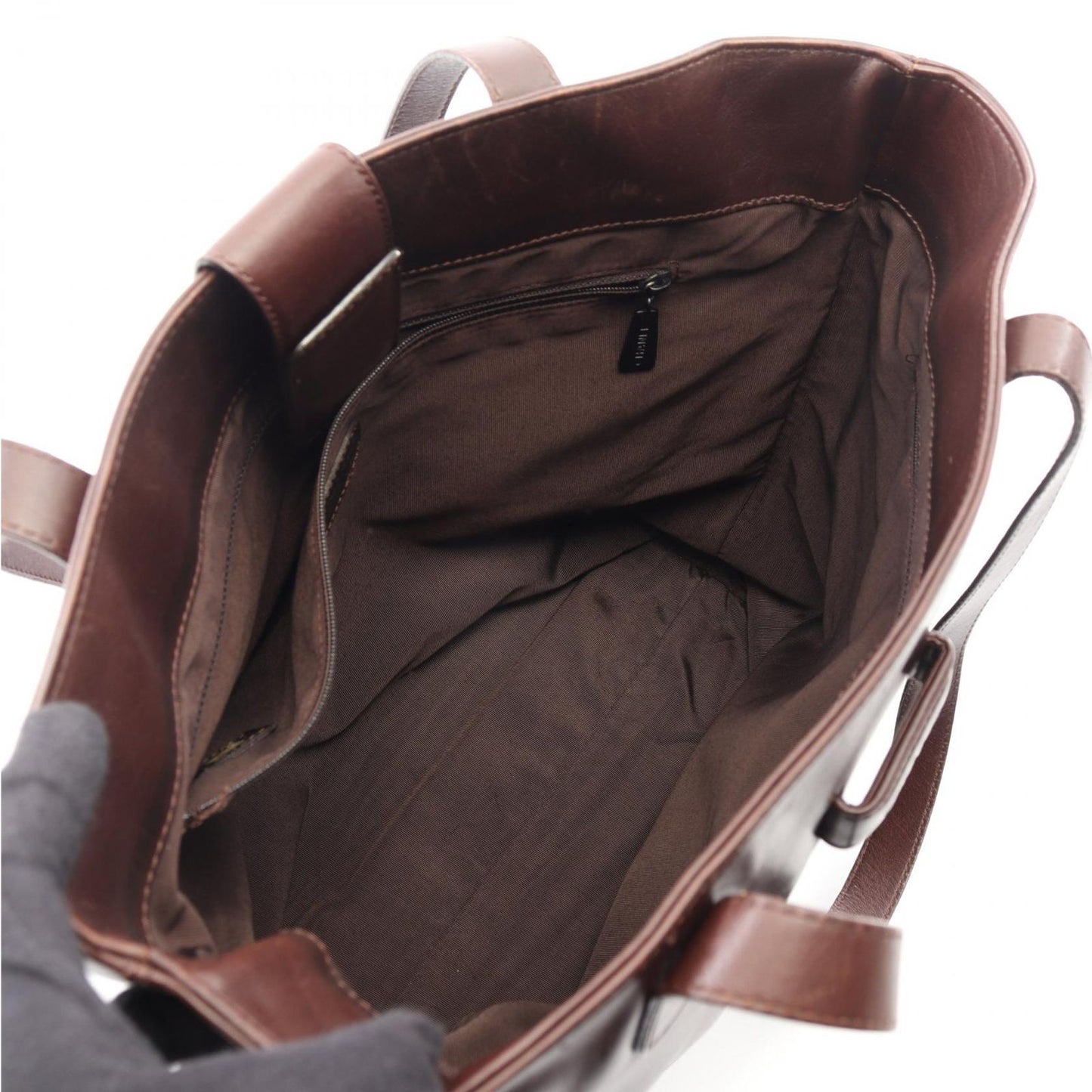 Chanel Tote Brown Leather Shoulder — view 3