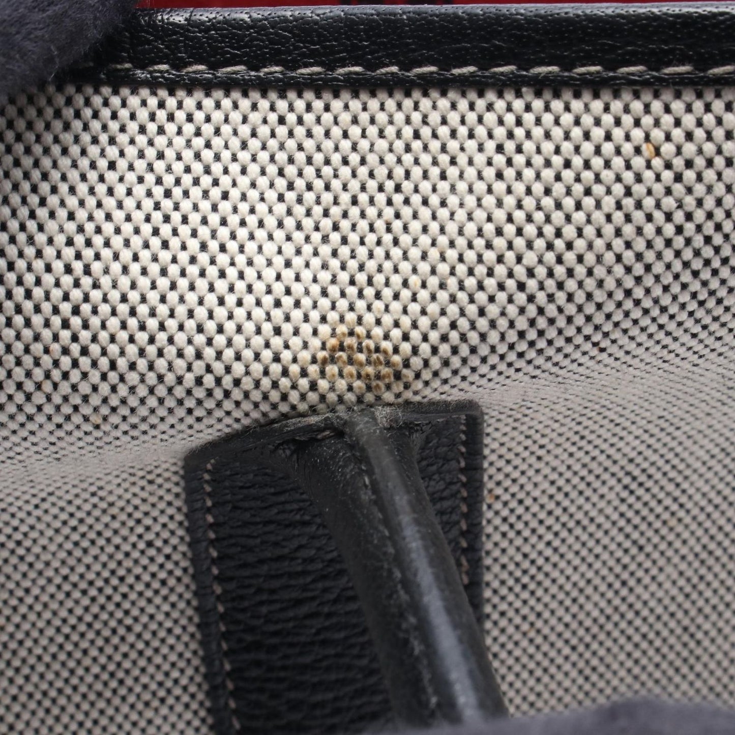 Hermes Tote Garden Party PM Bolduc Ribbon Ecru Black Leather — view 7