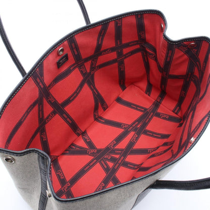 Hermes Tote Garden Party PM Bolduc Ribbon Ecru Black Leather — view 3
