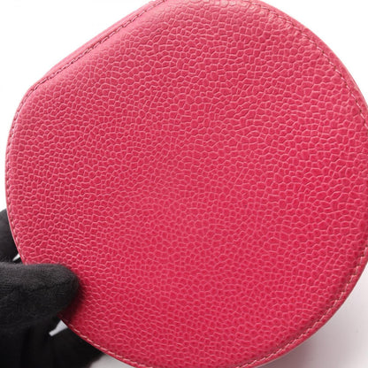 Chanel CC Logo Case Magenta Caviar Leather — view 9