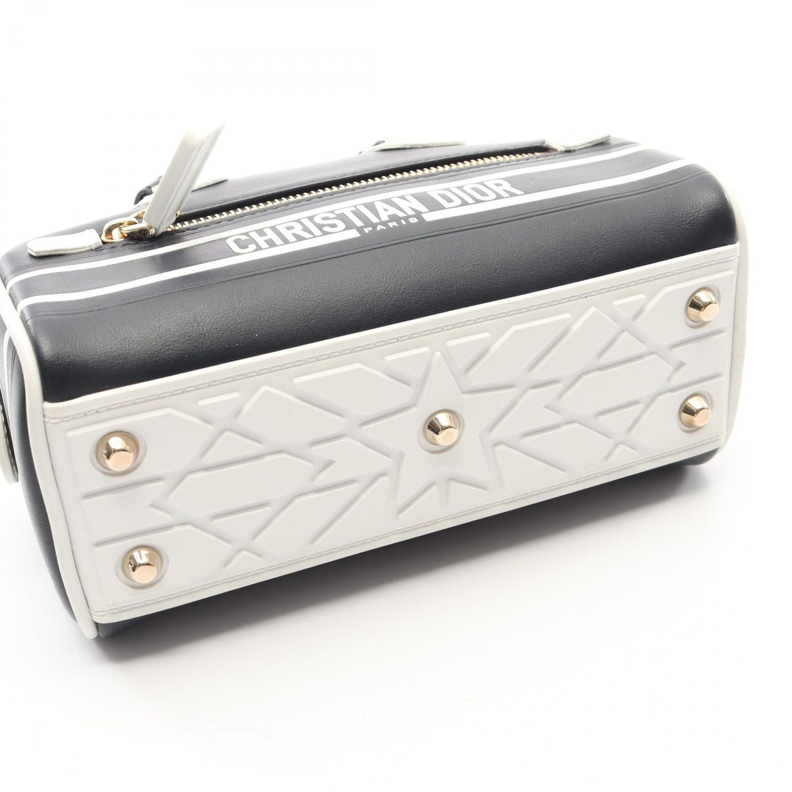 Dior Vibe Mini Bow Sling Bag 2-Way Black White Leather — view 5