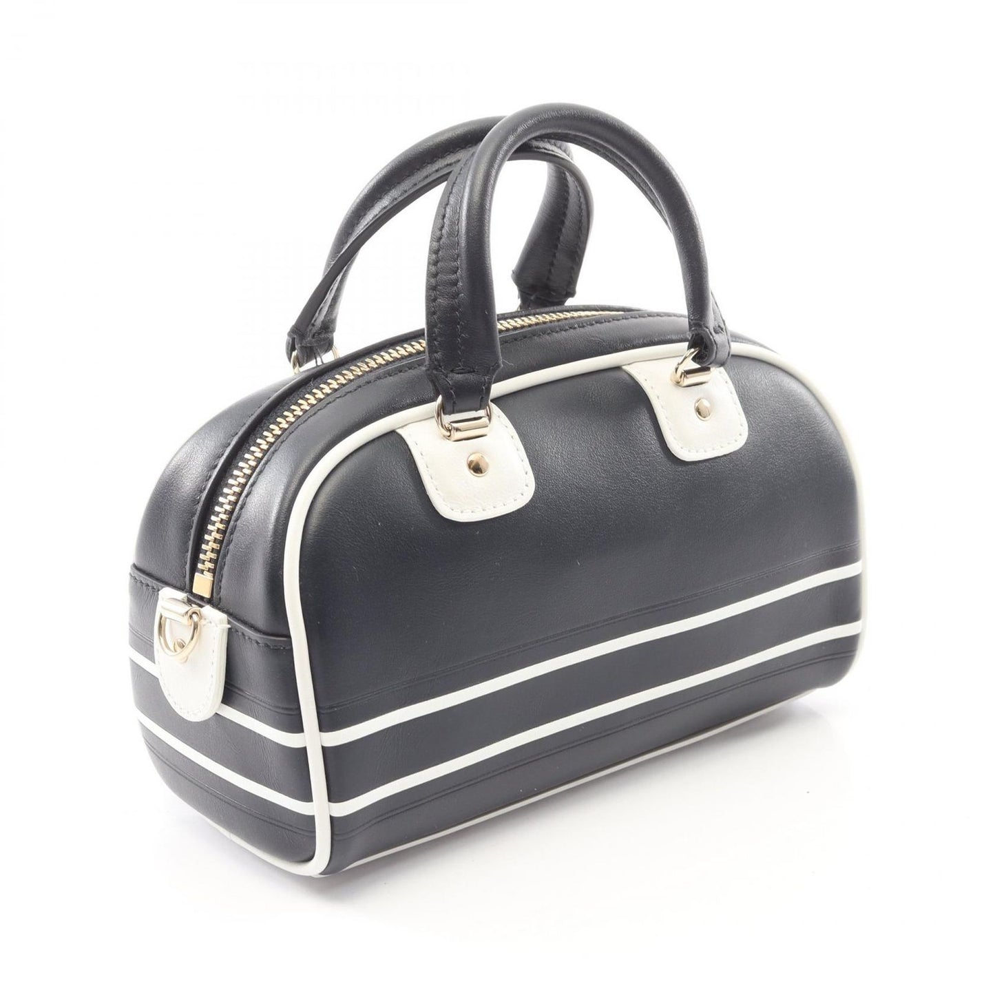 Dior Vibe Mini Bow Sling Bag 2-Way Black White Leather — view 2