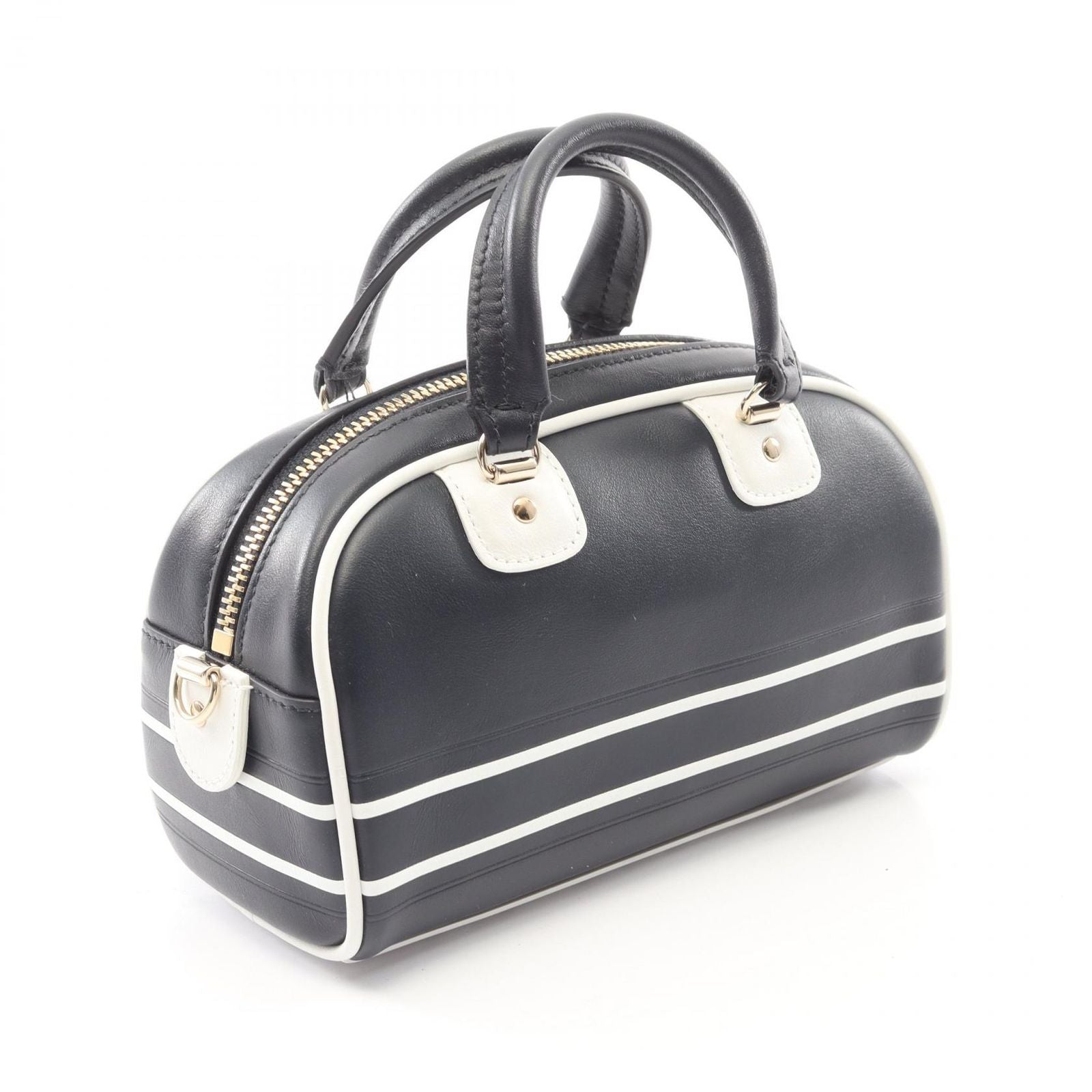 Dior Vibe Mini Bow Sling Bag 2-Way Black White Leather — view 2