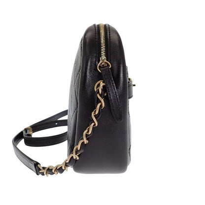 Chanel Camera Bag Lambskin Leather Quilted CC Logo Black Vintage Gold Mini Party — view 2