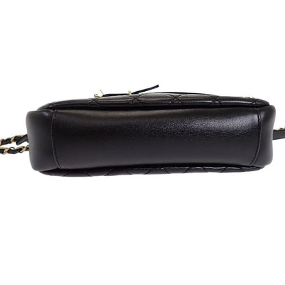 Chanel Camera Bag Lambskin Leather Quilted CC Logo Black Vintage Gold Mini Party — view 6