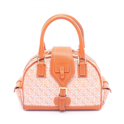Loewe Anagram Small Bowling Bag Orange Canvas Leather