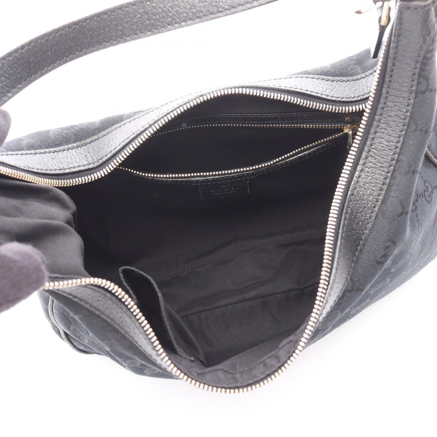 Gucci Shoulder Bag GG Canvas Black — view 3