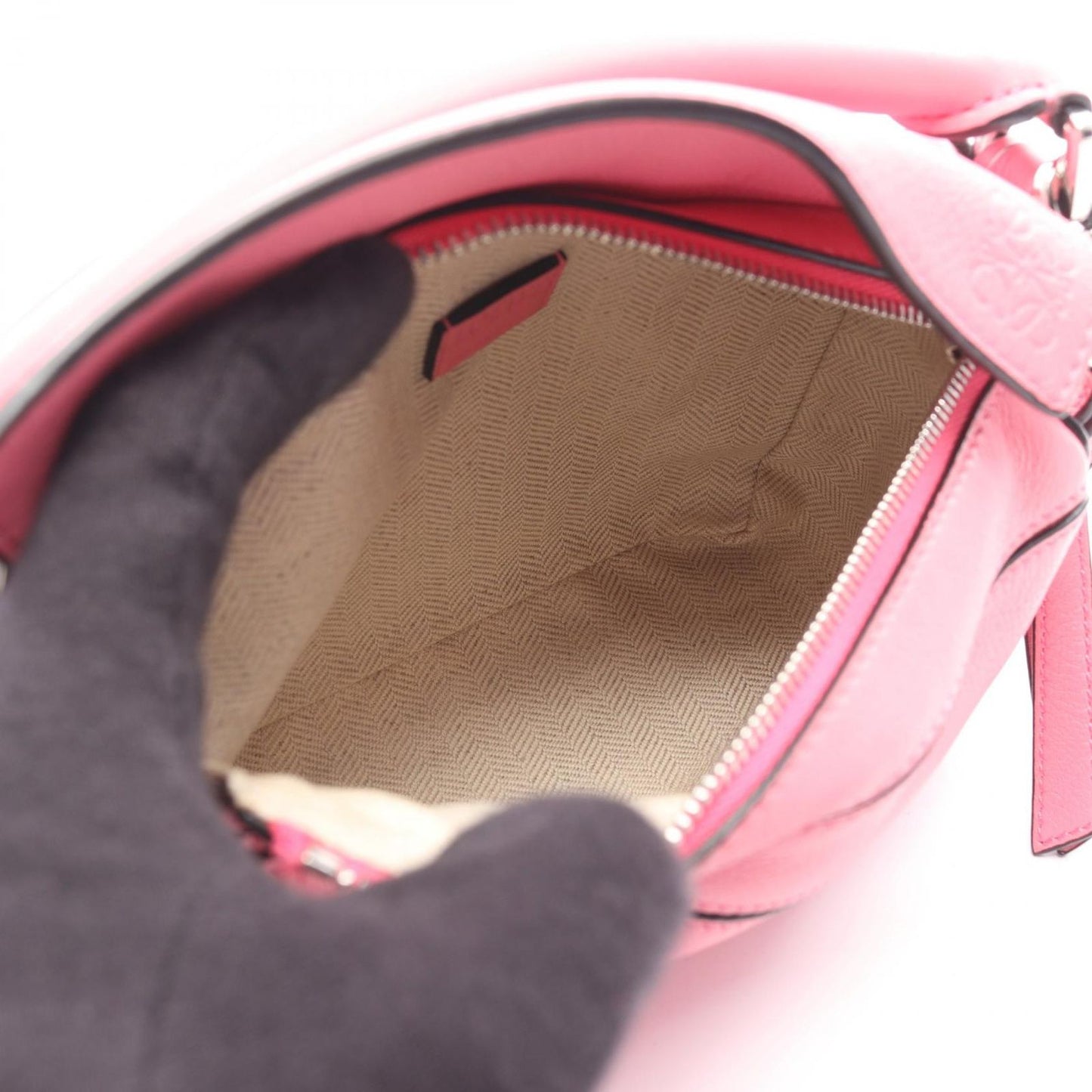 Loewe Handbag Puzzle Bag Mini 2-Way Pink Leather — view 3