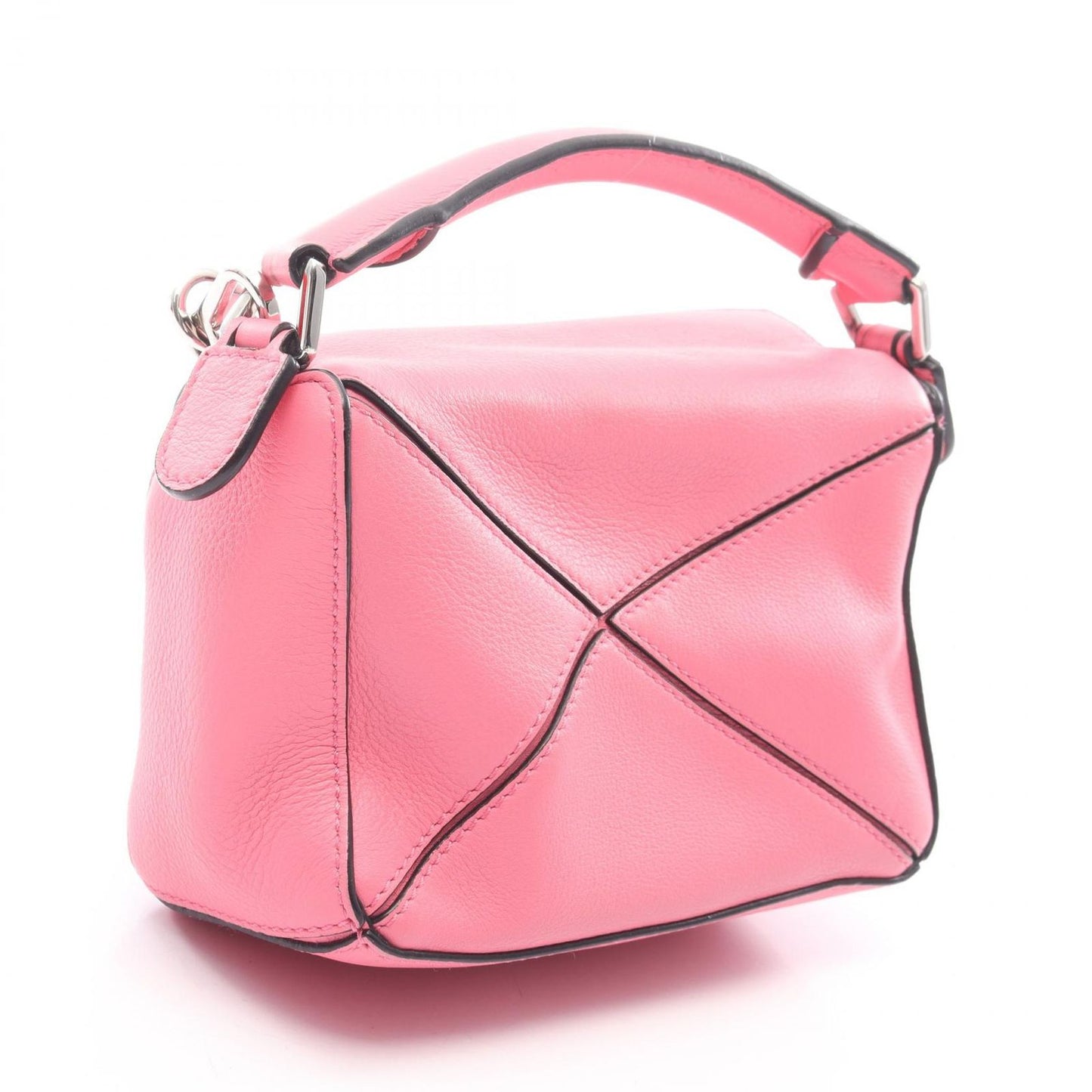Loewe Handbag Puzzle Bag Mini 2-Way Pink Leather — view 2