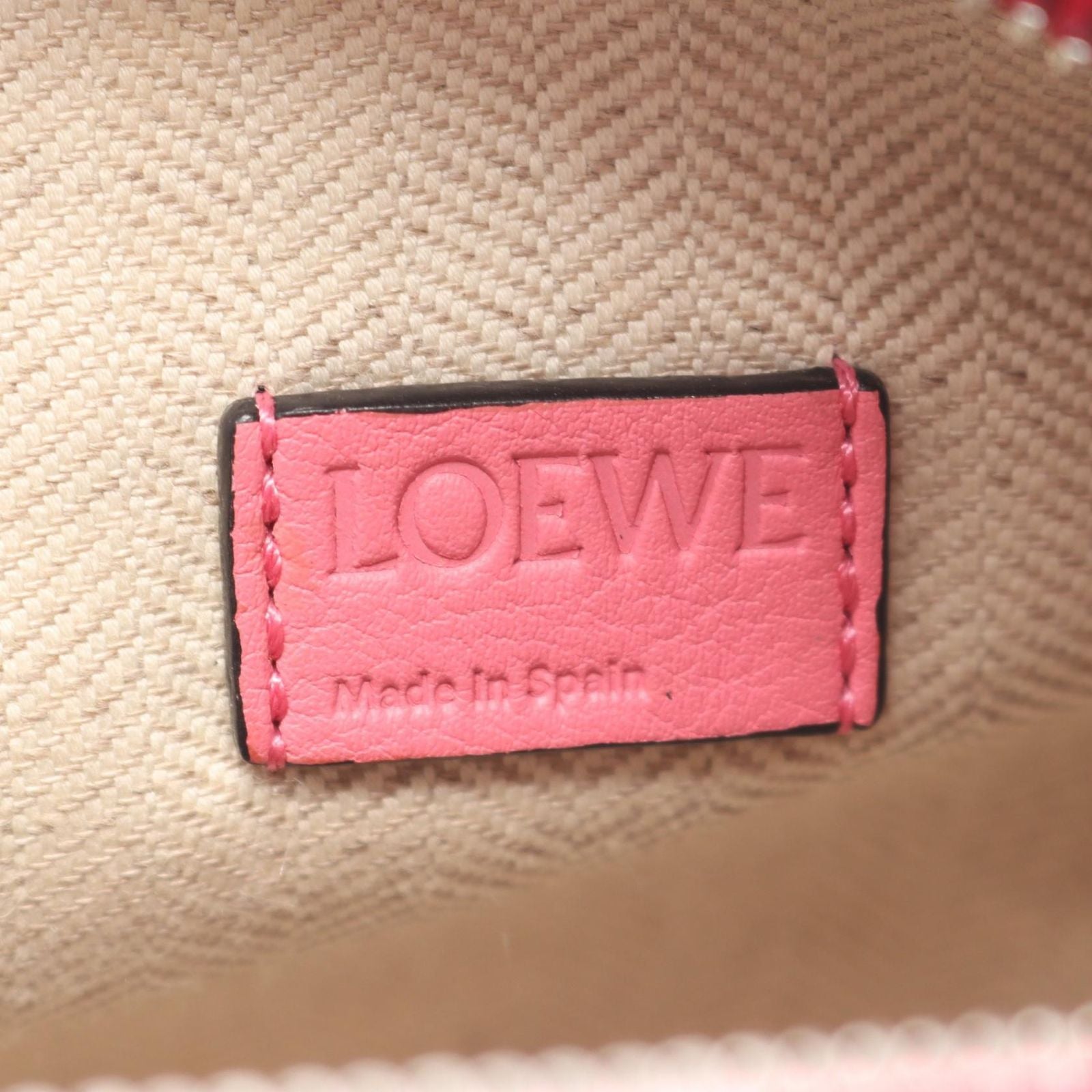 Loewe Handbag Puzzle Bag Mini 2-Way Pink Leather — view 4
