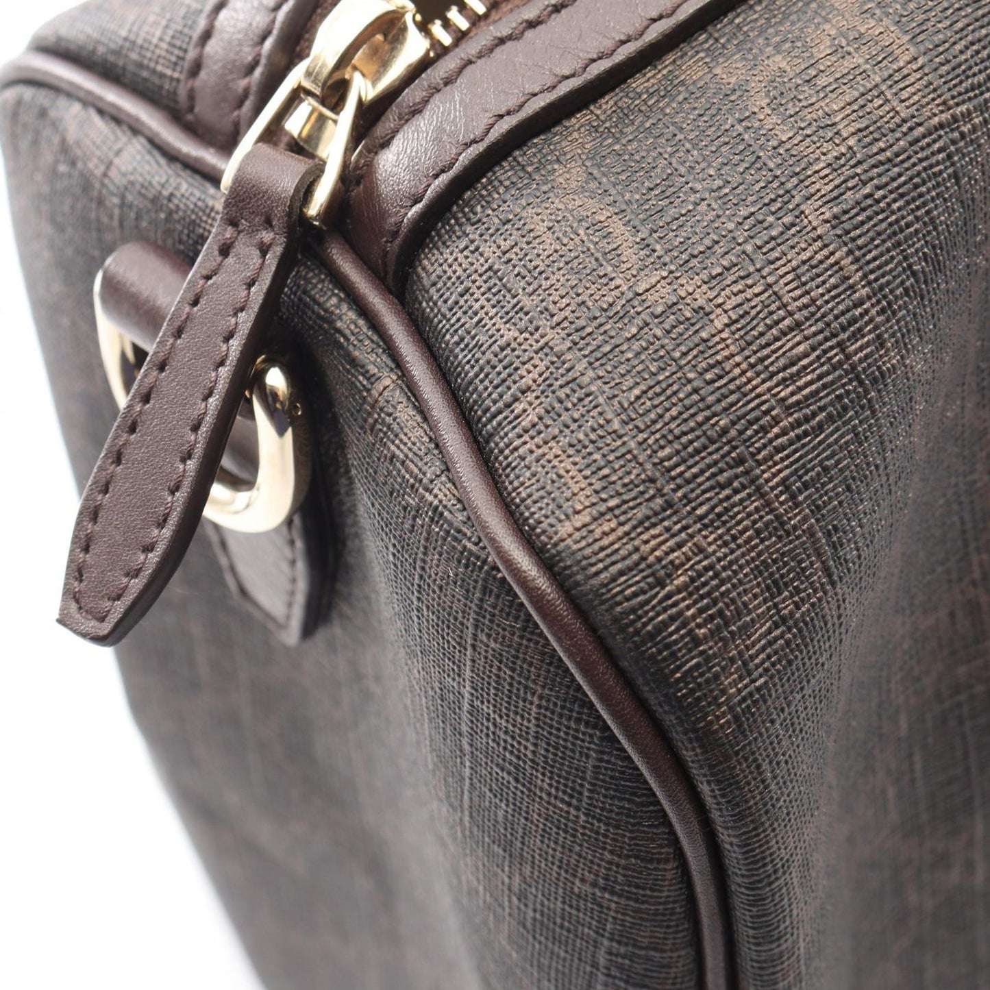 Gucci Handbag GG Supreme 2-Way Dark Brown Canvas Leather — view 7