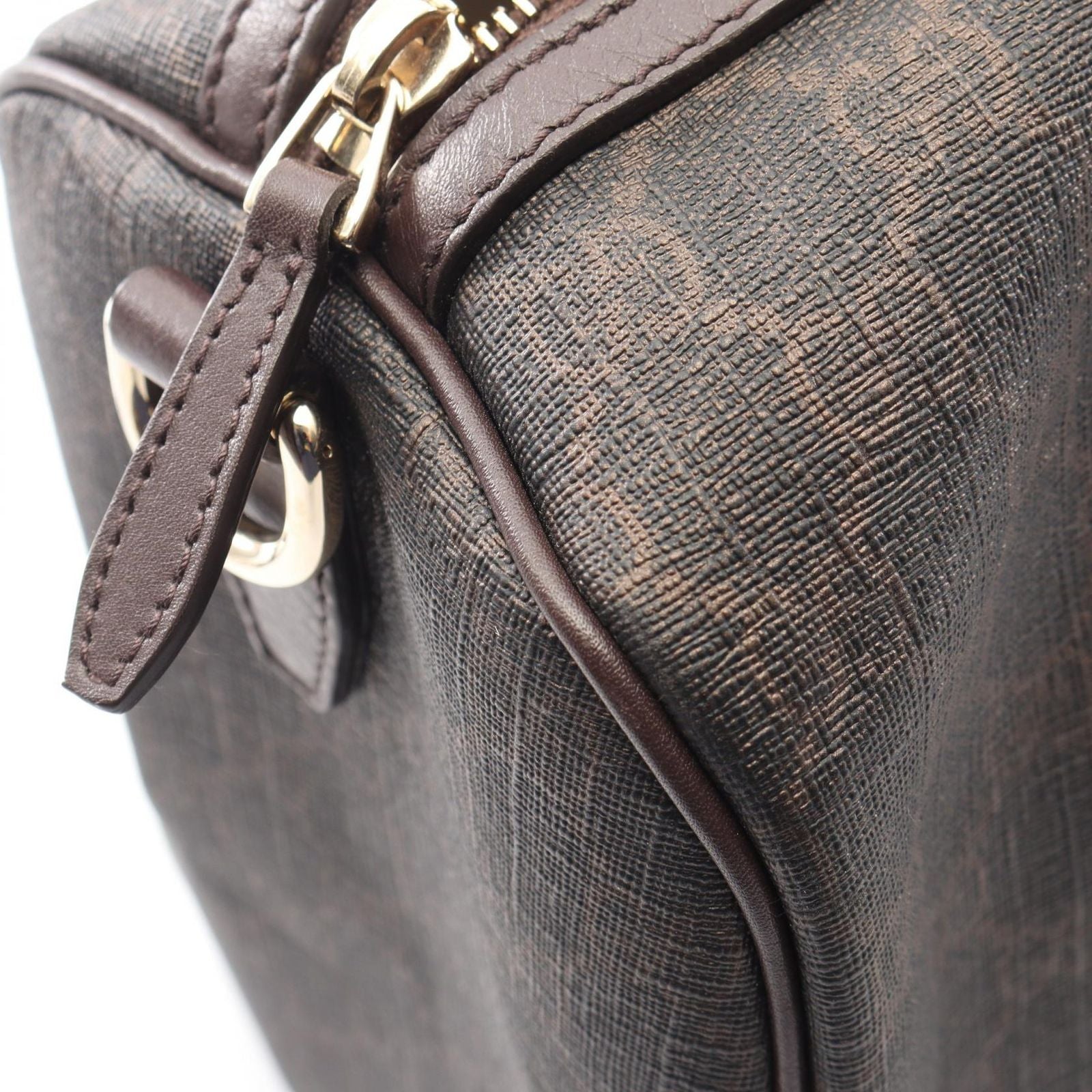 Gucci Handbag GG Supreme 2-Way Dark Brown Canvas Leather — view 7