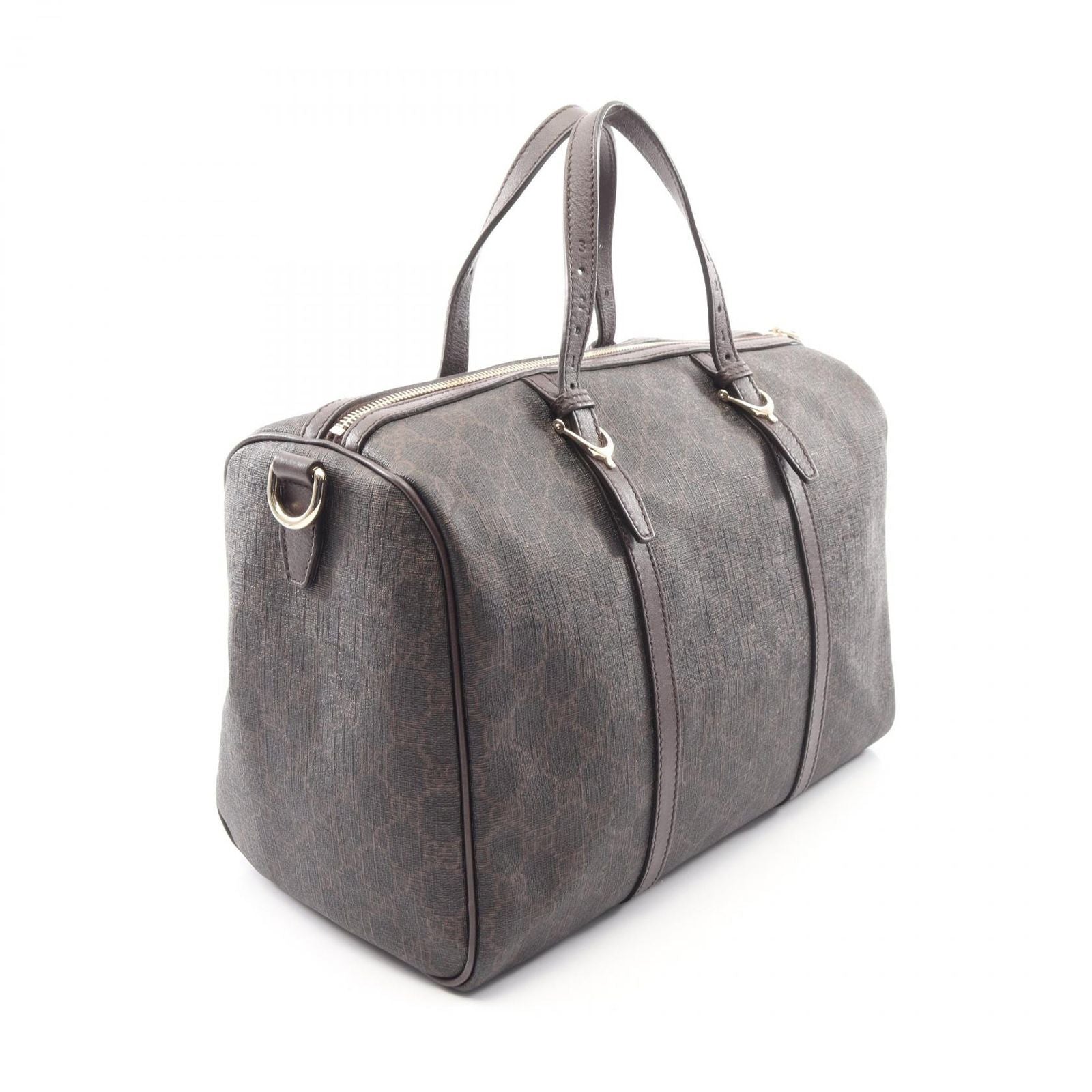 Gucci Handbag GG Supreme 2-Way Dark Brown Canvas Leather — view 2