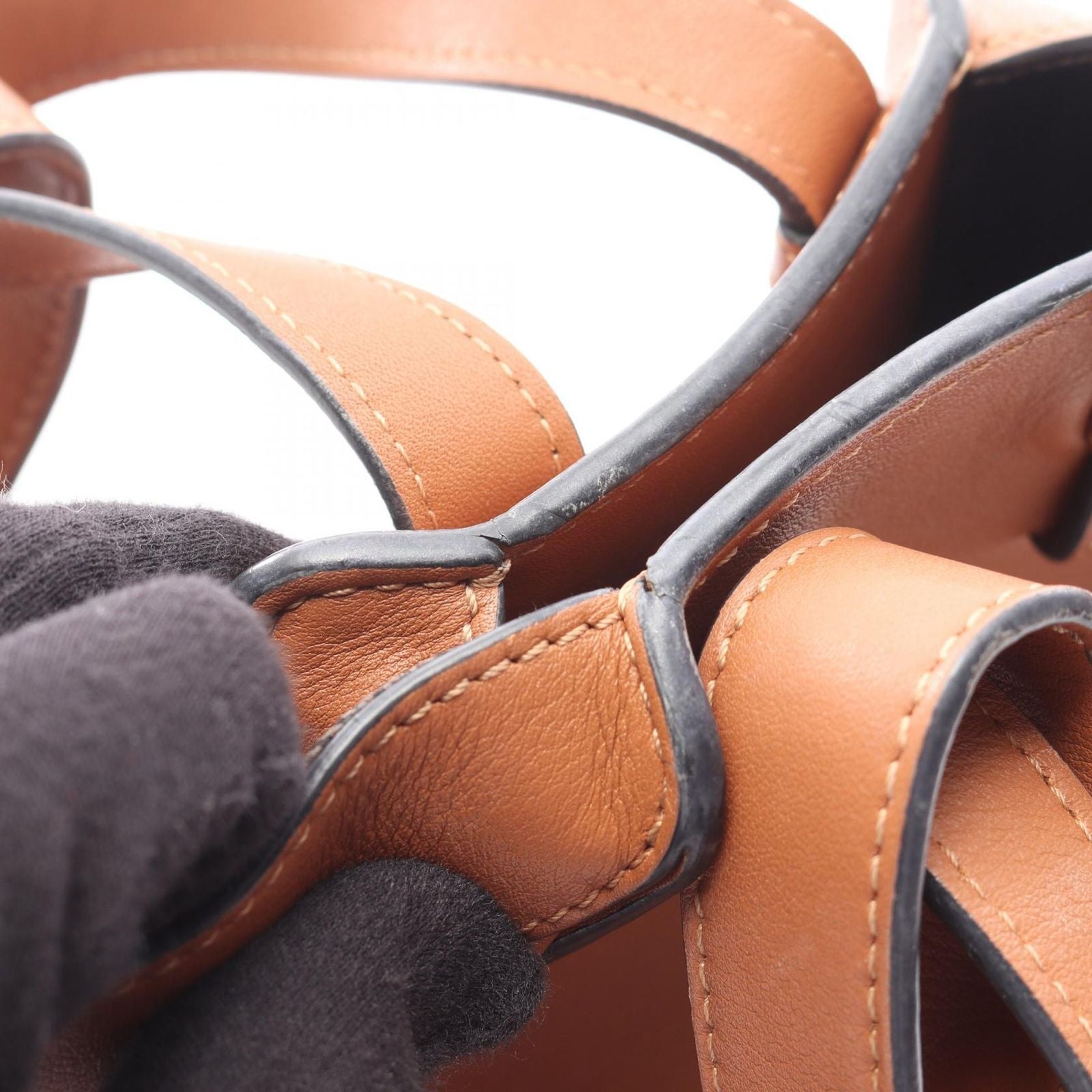 Loewe Handbag Hammock Small 2-Way Tan Leather — view 8