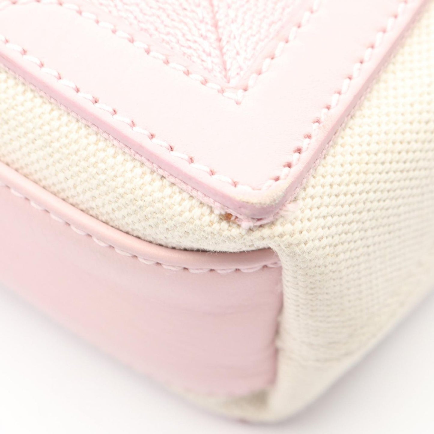 Balenciaga Handbag Navy Cabas XS 2-Way White Pink Canvas Leather — view 7