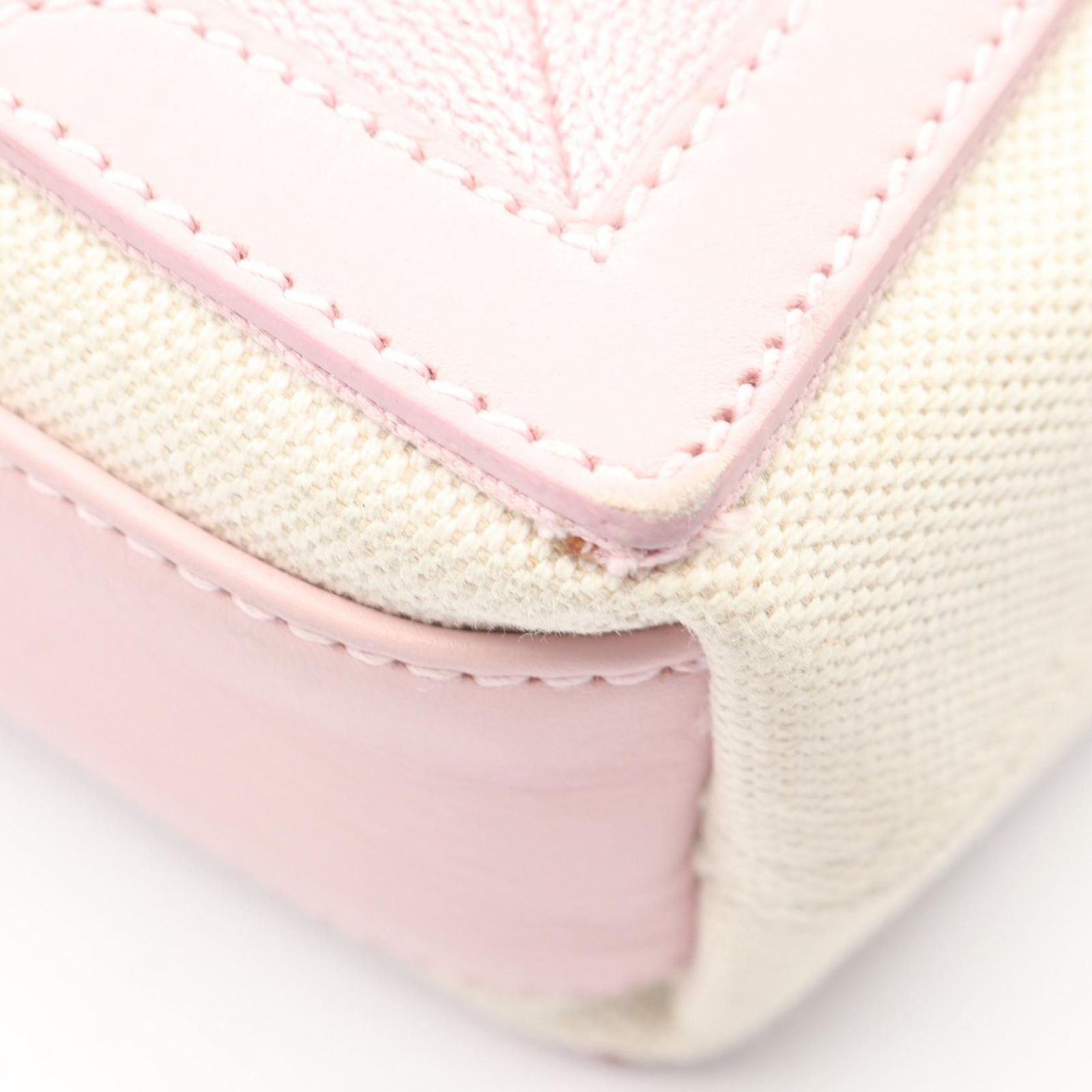 Balenciaga Handbag Navy Cabas XS 2-Way White Pink Canvas Leather — view 7