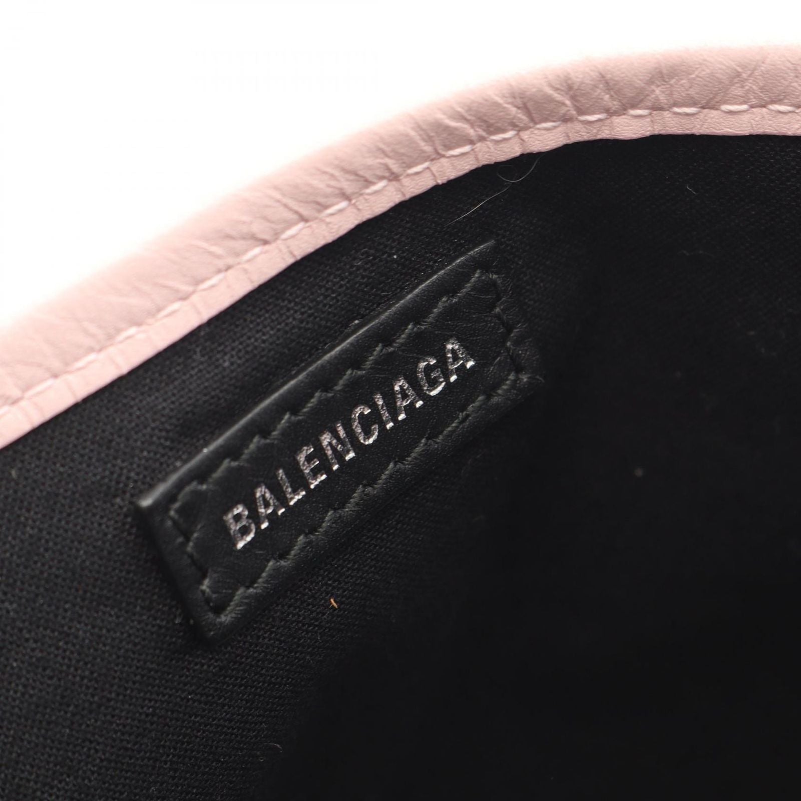Balenciaga Handbag Navy Cabas XS 2-Way White Pink Canvas Leather — view 4