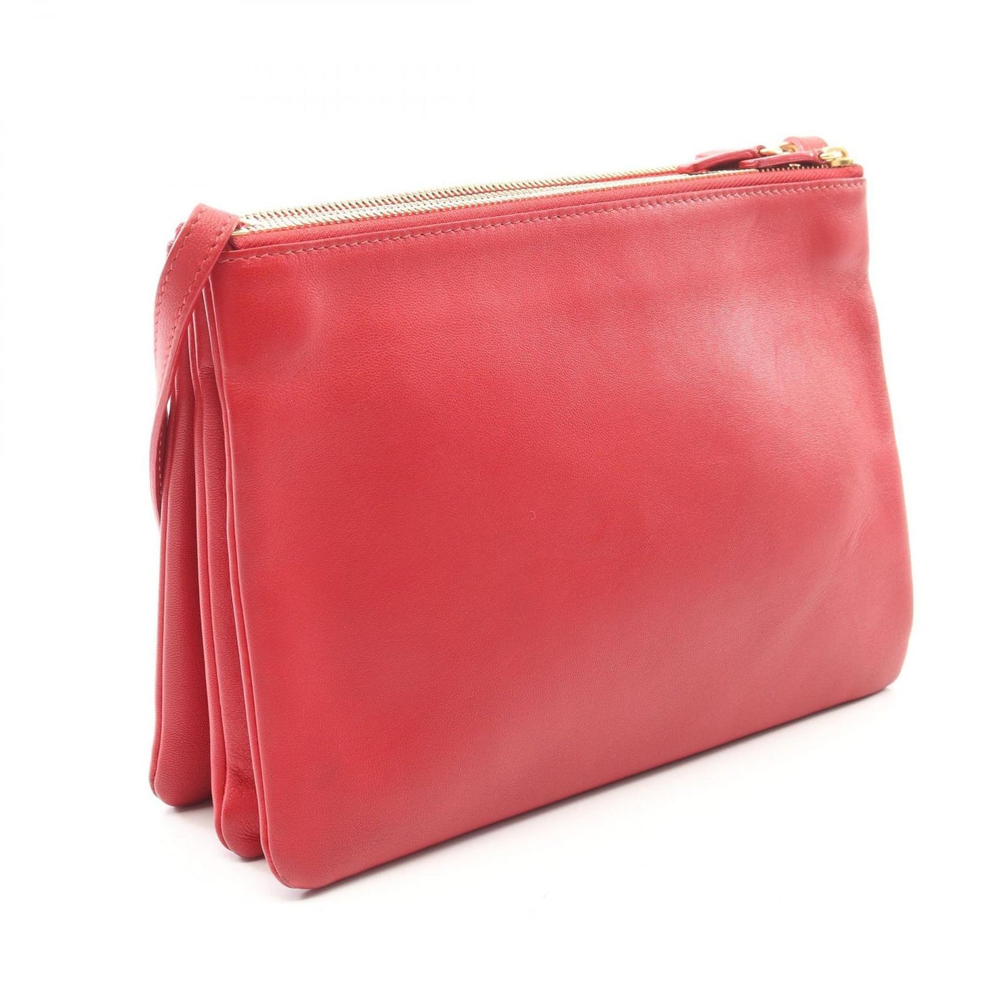 Celine Shoulder Bag Trio Large Red Leather — view 2