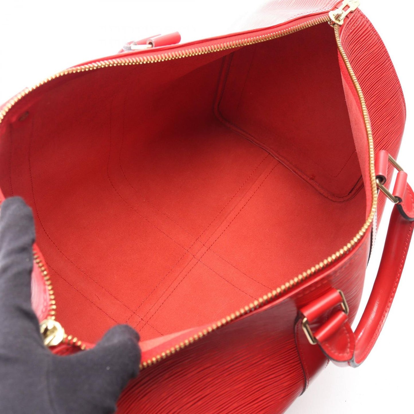 Louis Vuitton Boston Bag Keepall 45 Epi Castilian Red Leather — view 3