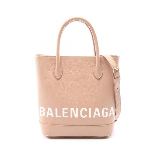Balenciaga Handbag Ville XXS 2-Way Pink Beige Leather