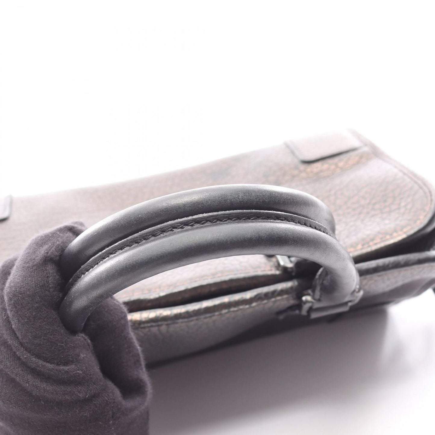 Loewe Handbag Amazona 28 Dark Brown Leather — view 9