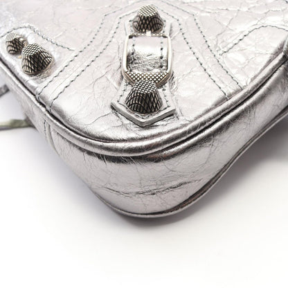 Balenciaga Shoulder Bag Cagole Silver Leather — view 5