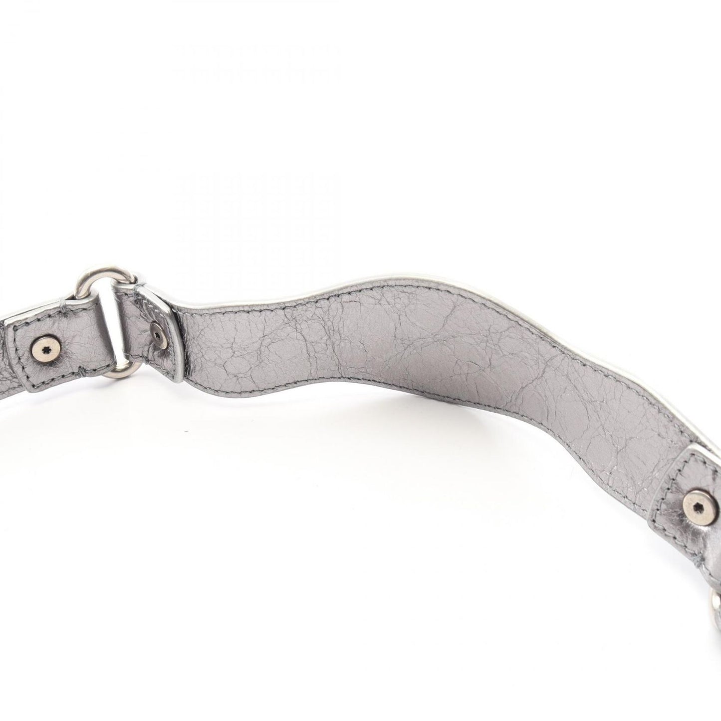 Balenciaga Shoulder Bag Cagole Silver Leather — view 6