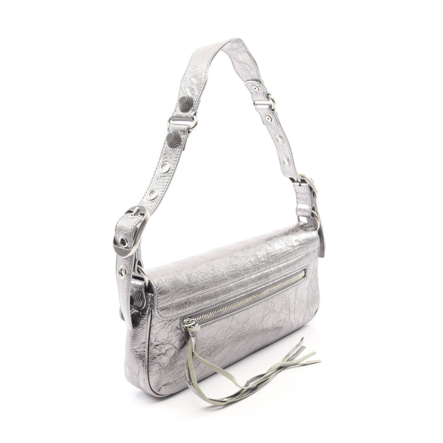 Balenciaga Shoulder Bag Cagole Silver Leather — view 2