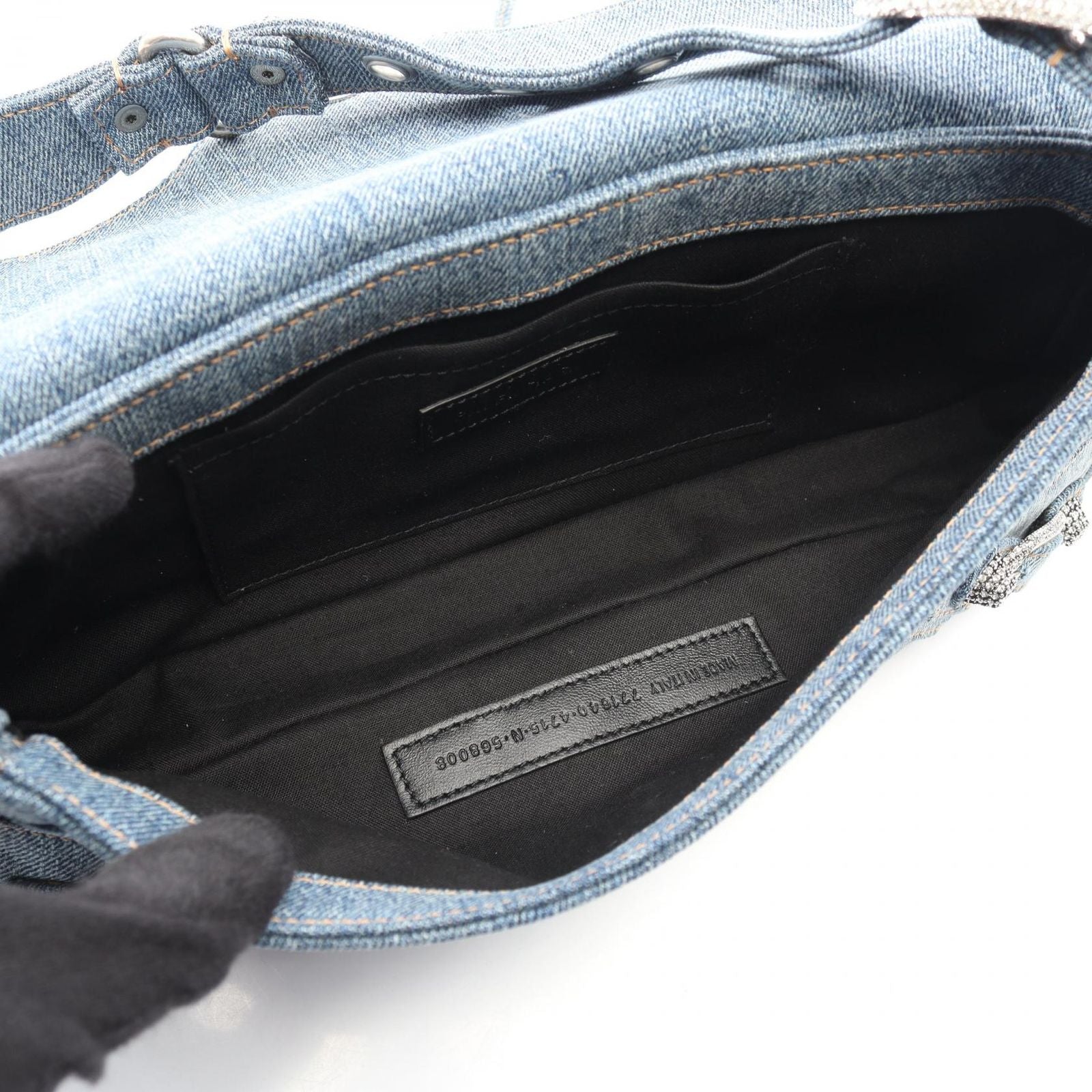 Balenciaga Shoulder Bag Cagole Blue Denim — view 3