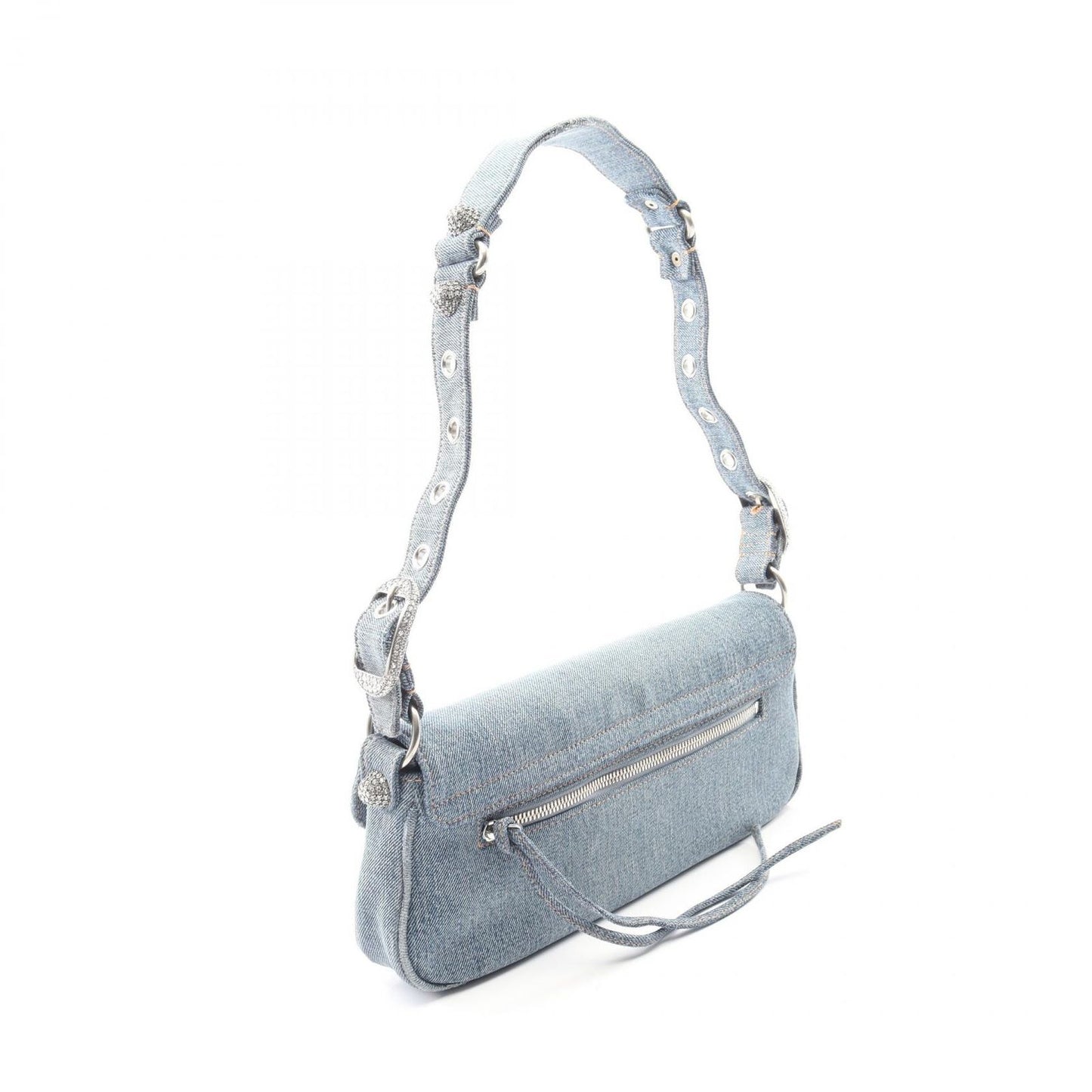 Balenciaga Shoulder Bag Cagole Blue Denim — view 2