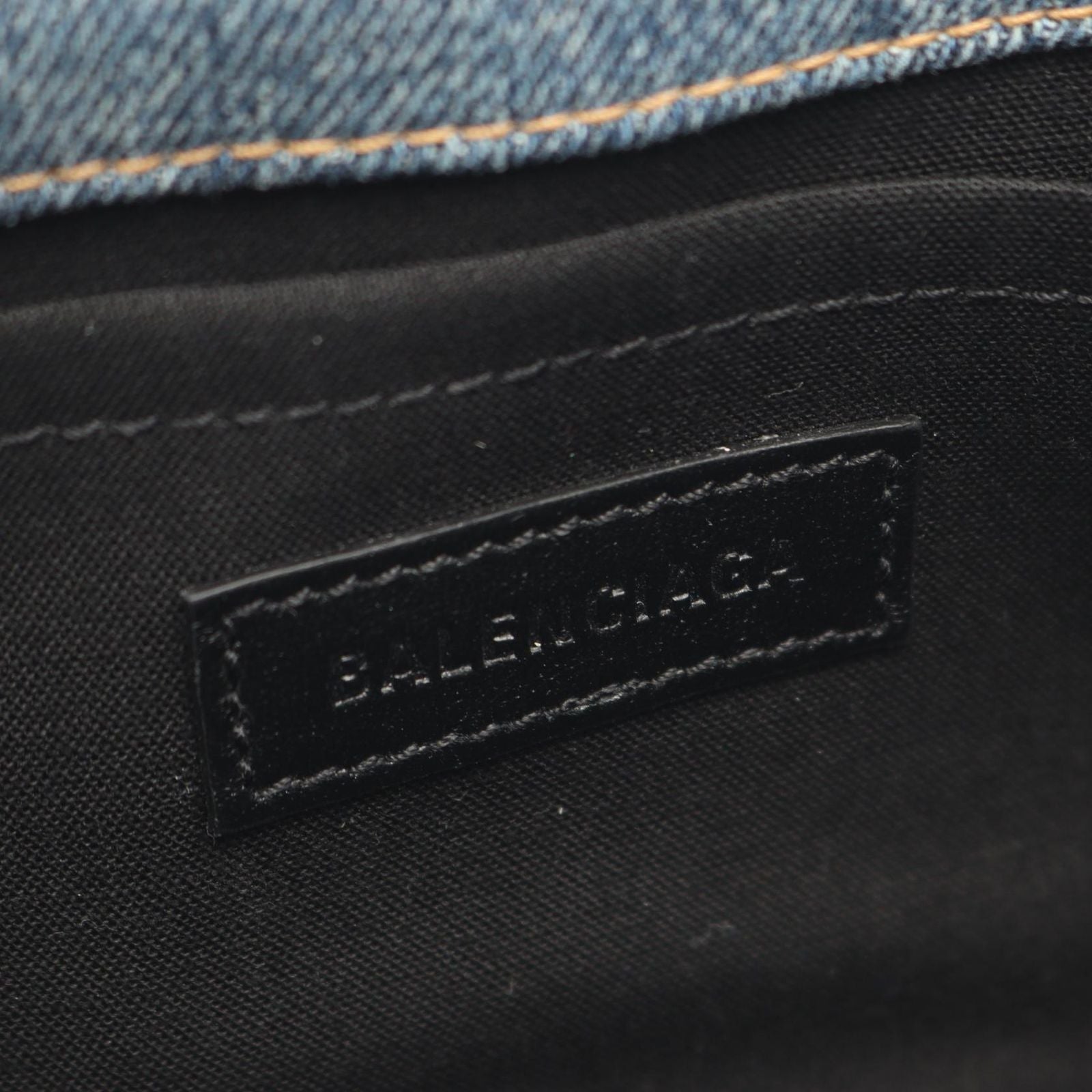 Balenciaga Shoulder Bag Cagole Blue Denim — view 4