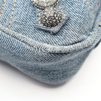 Balenciaga Shoulder Bag Cagole Blue Denim — view 6