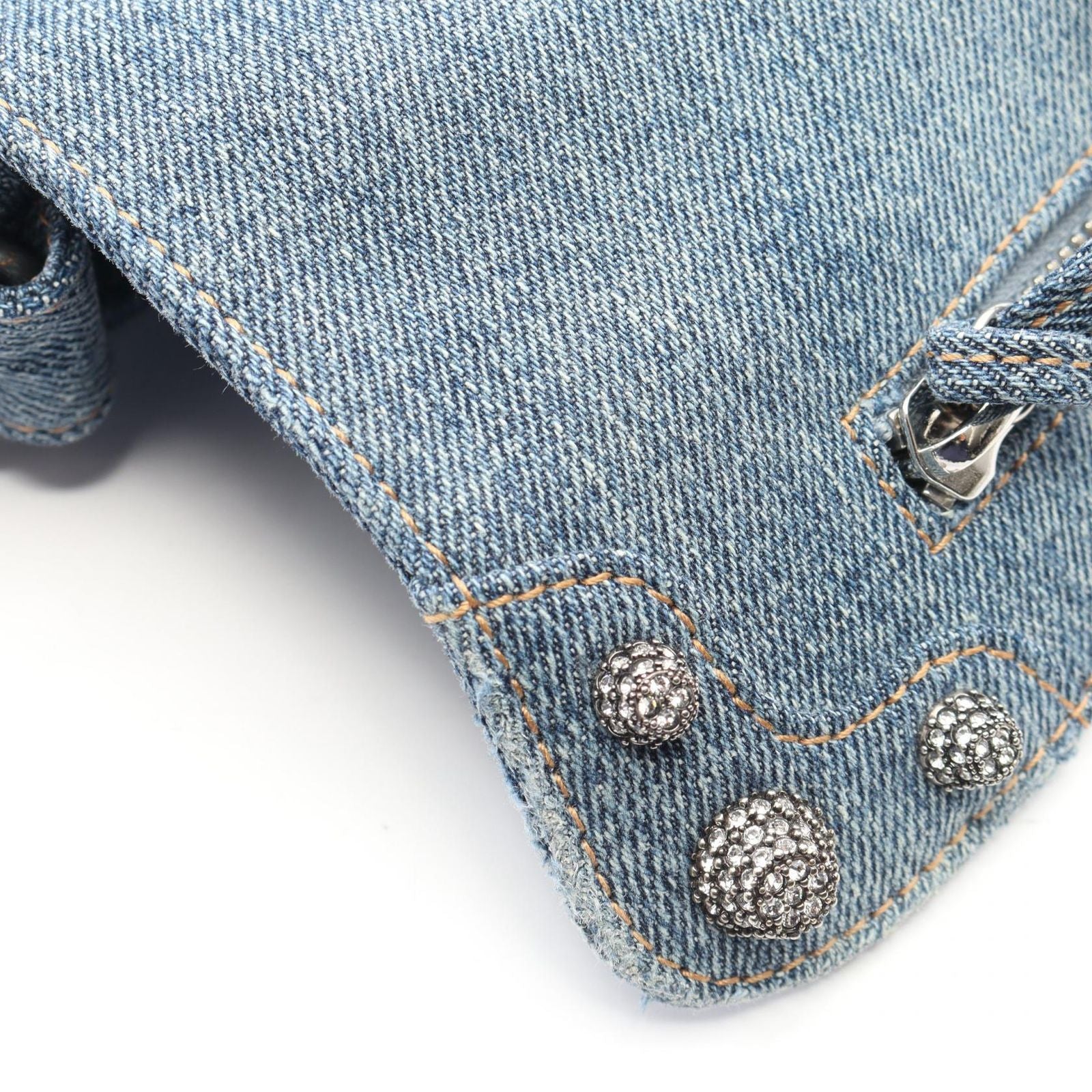 Balenciaga Shoulder Bag Cagole Blue Denim — view 5