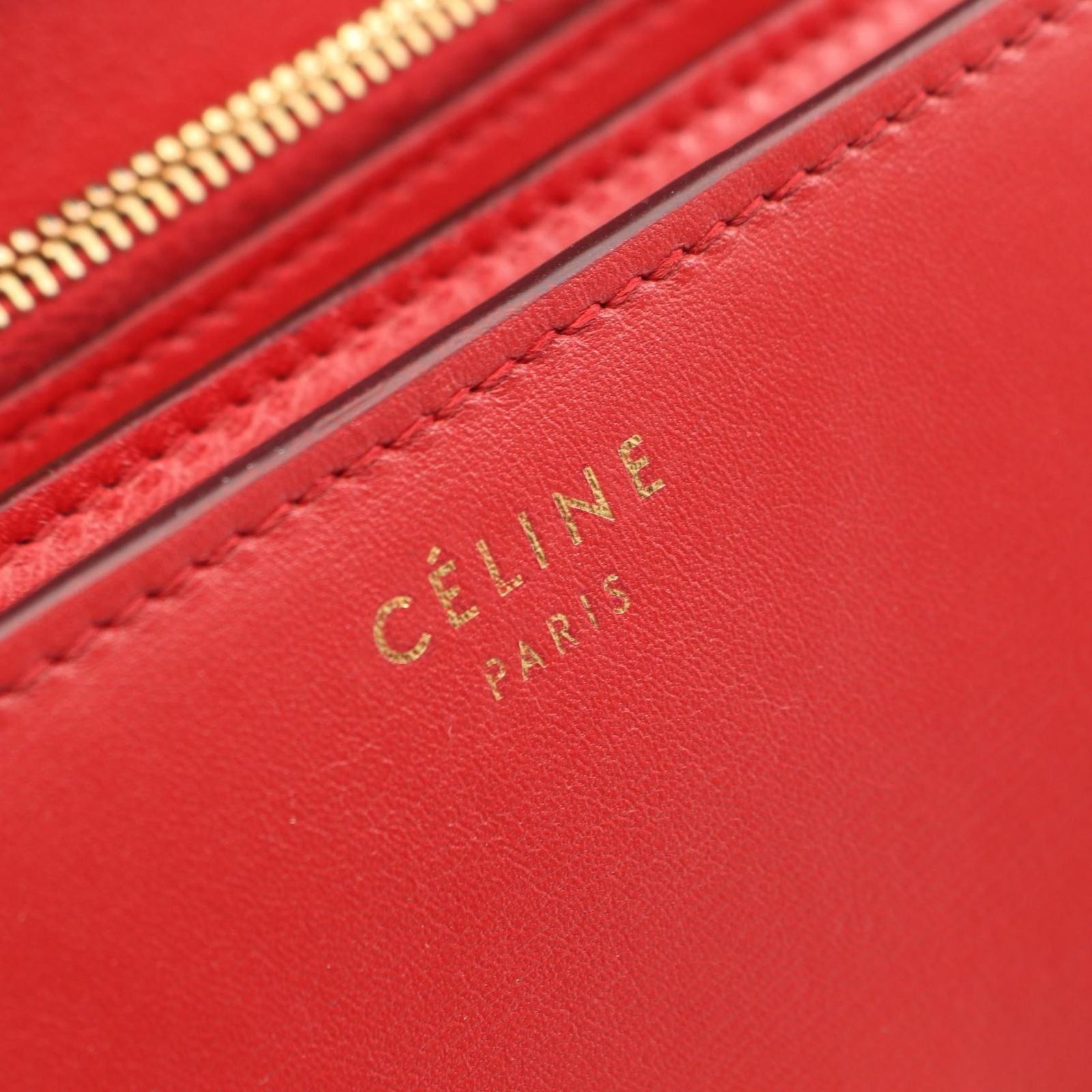 Celine Shoulder Bag Classic Box Red Leather — view 4