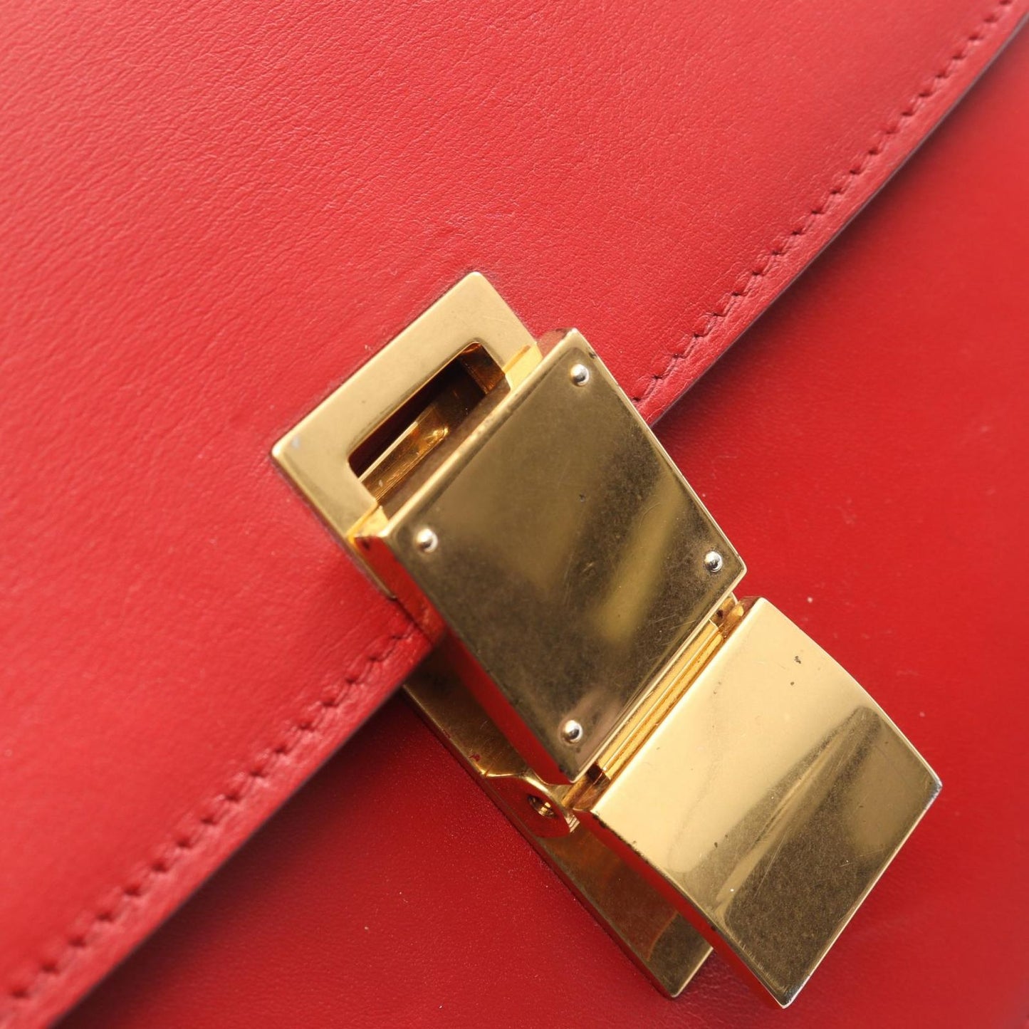 Celine Shoulder Bag Classic Box Red Leather — view 6