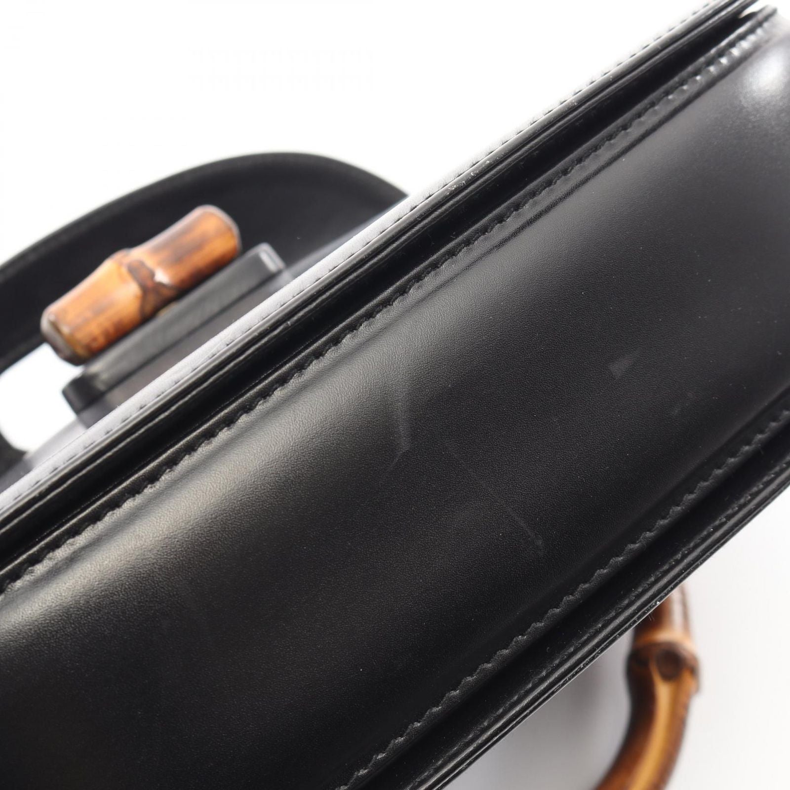 Gucci Handbag Bamboo 2-Way Black Leather Shoulder — view 8