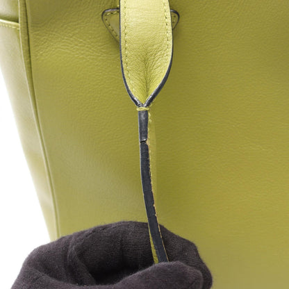 Loewe Tote Heritage Small Lime Green Leather — view 9