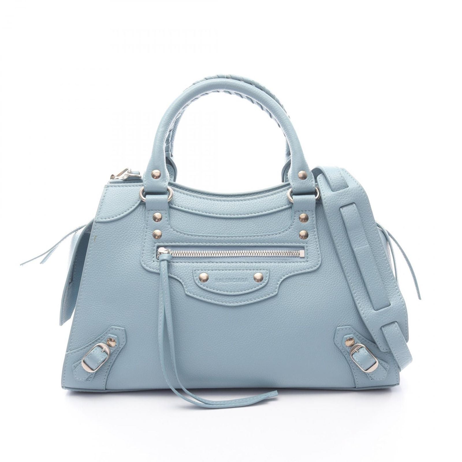 Balenciaga Handbag Neo Classic City Small 2-Way Blue Leather Neo